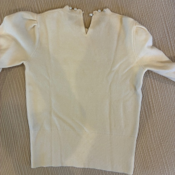 Holiday ready! Kate spade NY winter white wool & cashmere sweater pearl neck - Picture 10 of 10